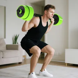 Juego de Mancuernas Ajustables 30 kg 6 en 1 como Kettlebell Barra Mancuernas Soporte para Flexiones para Gimnasi... - Ogal.Es
