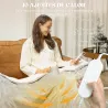 Manta Eléctrica 180x130 cm 9 Niveles de Temperatura Temporizador Lavar a Máquina, Pantalla LED Gris - Ogal.Es