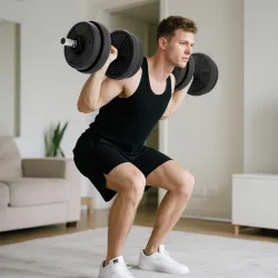 Juego de Mancuernas Ajustables 15 kg 4 en 1 con Barras Conexión y Mangos Antideslizantes para Gimnasio en Casa N... - Ogal.Es