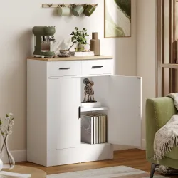 Aparador de Salón con 2 Puertas 2 Cajones y Estantes Ajustables para Cocina Entrada Dormitorio 68,6x35x90,3 cm B... - Ogal.Es