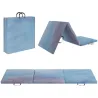 Colchoneta Gimnasia Plegable de Grosor 5 cm con Asas de Transporte para Yoga Aeróbic 180x60x5 cm Azul Degradado - Ogal.Es