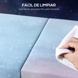 Colchoneta Gimnasia Plegable de Grosor 5 cm con Asas de Transporte para Yoga Aeróbic 180x60x5 cm Azul Degradado - Ogal.Es