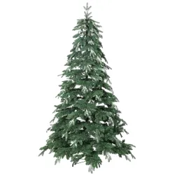 Árbol de Navidad Artificial 210 cm Ramas Realistas con Efecto Nieve Soporte de Acero Base Plegable Montaje Rápido - Ogal.Es