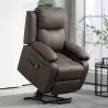 Sillón Relax Levanta Personas Sillón Elevador con Control Remoto Reclinación 160° Reposapiés 76x90x105cm Marrón - Ogal.Es
