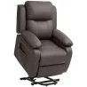 Sillón Relax Levanta Personas Sillón Elevador con Control Remoto Reclinación 160° Reposapiés 76x90x105cm Marrón - Ogal.Es