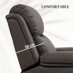 Sillón Relax Levanta Personas Sillón Elevador con Control Remoto Reclinación 160° Reposapiés 76x90x105cm Marrón - Ogal.Es