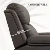 Sillón Relax Levanta Personas Sillón Elevador con Control Remoto Reclinación 160° Reposapiés 76x90x105cm Marrón - Ogal.Es