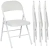 Juego de 4 Sillas Plegables Acolchadas con Respaldo y Estructura de Acero para Salón Comedor Cocina 45x46x78 cm ... - Ogal.Es