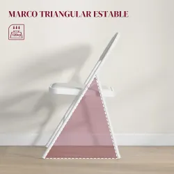Juego de 4 Sillas Plegables Acolchadas con Respaldo y Estructura de Acero para Salón Comedor Cocina 45x46x78 cm ... - Ogal.Es