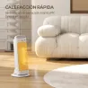 Calefactor Eléctrico Bajo Consumo 2000W con 4 Modos Termostato Regulable Protección contra Vuelcos y Sobrecalent... - Ogal.Es