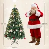 Árbol de Navidad 180 cm con Adornos 200 Luces LED Blanco Cálido 8 Modos de Iluminación 650 Ramas Verde - Ogal.Es