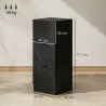 Mueble Archivador con 3 Cajones Cajonera para Escritorio con Cerraduras Carpetas para A4 y Carta 40x40x101 cm Negro - Ogal.Es
