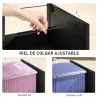 Mueble Archivador con 3 Cajones Cajonera para Escritorio con Cerraduras Carpetas para A4 y Carta 40x40x101 cm Negro - Ogal.Es