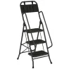 Escalera Plegable de 3 Peldaños con Bolsa de Herramientas Escalera de Tijera con Peldaños Anchos Antideslizantes... - Ogal.Es