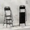 Escalera Plegable de 3 Peldaños con Bolsa de Herramientas Escalera de Tijera con Peldaños Anchos Antideslizantes... - Ogal.Es