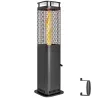 Estufa de Pellets 6.86 KW sin Electricidad con Tubo de Vidrio Base Antideslizante y Rejilla Metálica 26x26x95 cm... - Ogal.Es