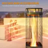 Estufa de Pellets 6.86 KW sin Electricidad con Tubo de Vidrio Base Antideslizante y Rejilla Metálica 26x26x95 cm... - Ogal.Es