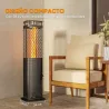 Estufa de Pellets 6.86 KW sin Electricidad con Tubo de Vidrio Base Antideslizante y Rejilla Metálica 26x26x95 cm... - Ogal.Es