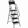 Escalera Plegable de 4 Peldaños con Bolsa de Herramientas Escalera de Tijera con Peldaños Anchos Antideslizantes... - Ogal.Es