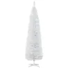 Árbol de Navidad Artificial Estrecho 210 cm con 499 Ramas y Base Desmontable Fácil de Montar Blanco - Ogal.Es