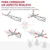 Árbol de Navidad Artificial Estrecho 210 cm con 499 Ramas y Base Desmontable Fácil de Montar Blanco - Ogal.Es