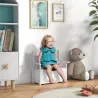 Banco Almacenaje para Niños con Respaldo Tapa Amortiguadora Carga 30 kg para Salas de Juego 68,5x34x58 cm Rosa y... - Ogal.Es