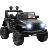 Coche Eléctrico para Niños de +3 Años Vehículo Todoterreno de Batería 12V con Control Remoto 100x65x72 cm Negro - Ogal.Es