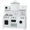 Cocina de Juguete de Madera con Sonido y Cortinas Accesorios de Acero Inoxidable para Niños a Partir de 3 Años B... - Ogal.Es