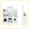 Cocina de Juguete de Madera con Sonido y Cortinas Accesorios de Acero Inoxidable para Niños a Partir de 3 Años B... - Ogal.Es