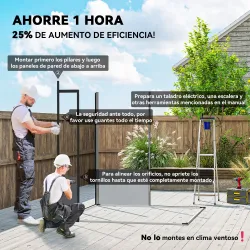 Caseta de Jardín Exterior 190x191x215 cm con Puerta Corredera Ventana y Ventilación para Almacenar Herramientas ... - Ogal.Es