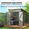 Caseta de Jardín Exterior 190x191x215 cm con Puerta Corredera Ventana y Ventilación para Almacenar Herramientas ... - Ogal.Es
