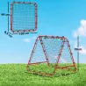 Red de Rebote Plegable con Ángulo Ajustable para Entrenamiento de Fútbol Béisbol y Tenis 100x95x90 cm Rojo - Ogal.Es