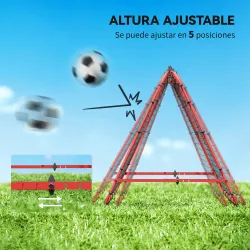 Red de Rebote Plegable con Ángulo Ajustable para Entrenamiento de Fútbol Béisbol y Tenis 100x95x90 cm Rojo - Ogal.Es