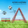 Red de Rebote Plegable con Ángulo Ajustable para Entrenamiento de Fútbol Béisbol y Tenis 100x95x90 cm Rojo - Ogal.Es