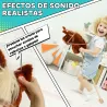 Cabeza de Caballo con Palo de Madera Sonidos y Ruedas Caballo de Juguete 95 cm de Altura Marrón - Ogal.Es