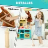 Cabeza de Caballo con Palo de Madera Sonidos y Ruedas Caballo de Juguete 95 cm de Altura Marrón - Ogal.Es