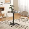 Juego de 2 Sillas Plegables Tapizadas en Lino Sintético con Respaldo y Estructura de Acero para Salón 45x46x78 c... - Ogal.Es