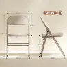 Juego de 2 Sillas Plegables Tapizadas en Lino Sintético con Respaldo y Estructura de Acero para Salón 45x46x78 c... - Ogal.Es
