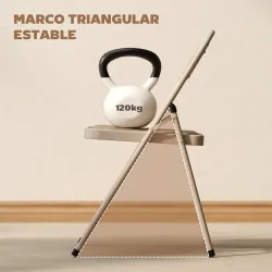 Juego de 2 Sillas Plegables Tapizadas en Lino Sintético con Respaldo y Estructura de Acero para Salón 45x46x78 c... - Ogal.Es