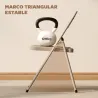 Juego de 2 Sillas Plegables Tapizadas en Lino Sintético con Respaldo y Estructura de Acero para Salón 45x46x78 c... - Ogal.Es