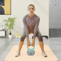 Pesa Rusa 12 kg Kettlebell Relleno de Arena Metálica Mango Antideslizante para Entreno en Casa 21x21x30 cm Verde... - Ogal.Es