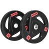 Juego de 2 Discos de Pesas Olímpicos de 15 kg Agujero 50 mm de Hierro Fundido para Entrenamiento de Fuerza Negro - Ogal.Es