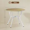 Mesa de Comedor Redonda para 2 Personas Mesa de Cocina Industrial Patas Curvadas de Acero 90x90x76 cm Natural y ... - Ogal.Es