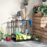 Organizador de Herramientas de Jardín Estantería de Almacenamiento de 3 Niveles para Garaje con Ganchos - Ogal.Es