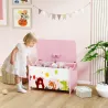 Caja de Almacenaje de Juguetes Baúl Juguetes Infantil con Tapa Abatible Asas Estampados de Animales 60x37x39 cm ... - Ogal.Es