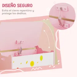 Caja de Almacenaje de Juguetes Baúl Juguetes Infantil con Tapa Abatible Asas Estampados de Animales 60x37x39 cm ... - Ogal.Es