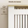 Cubre Radiadores con Zapatero Cubierta para Radiador con 2 Cajones Abatibles 152x19x81 cm Blanco - Ogal.Es