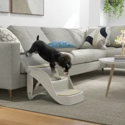 Escalera para Perros Pequeños Plegable 3 Peldaños Escalones para Perros con Alfombras Antideslizantes 49x38x38 c... - Ogal.Es