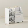 Estantería Infantil para Juguetes con 6 Cajas Extraíbles 3 Estantes Abiertos y Cajón Inferior con Ruedas para Gu... - Ogal.Es