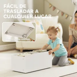 Estantería Infantil para Juguetes con 6 Cajas Extraíbles 3 Estantes Abiertos y Cajón Inferior con Ruedas para Gu... - Ogal.Es